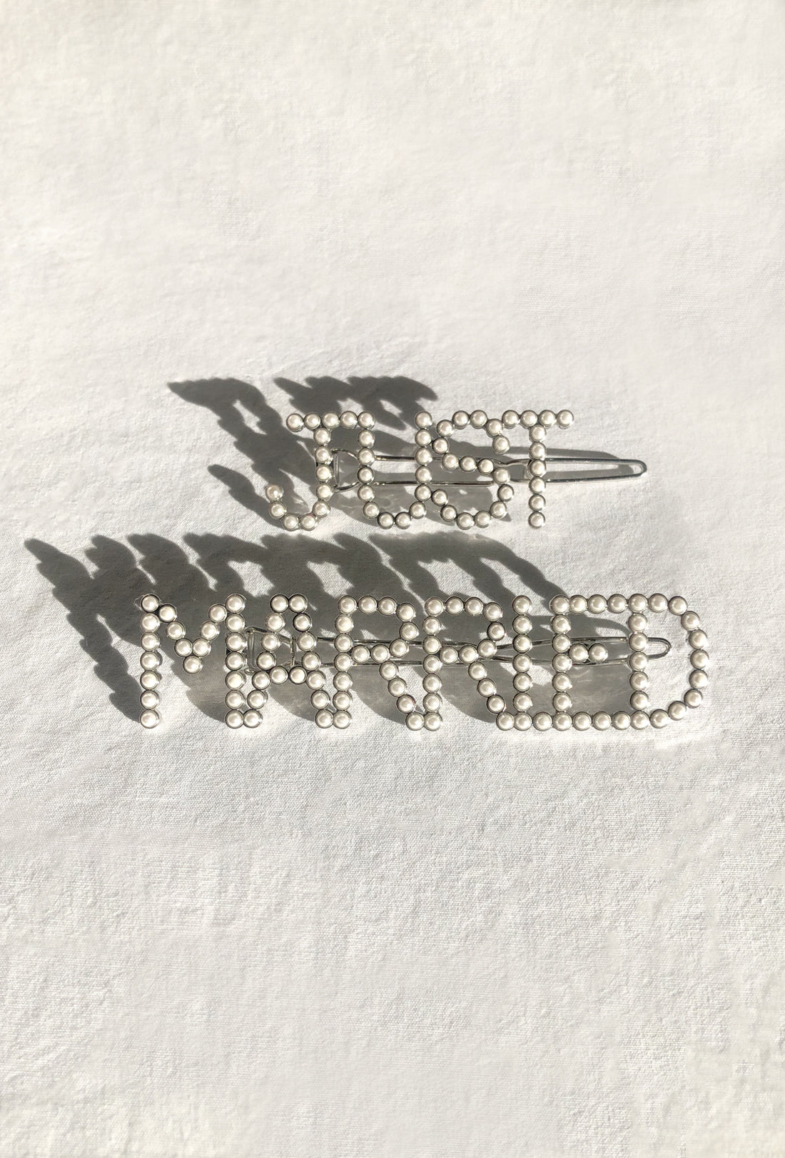 'Just Married' Hair Clips