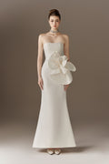 Floralia  Bandeau Maxi Dress With Oversized 3D Flower