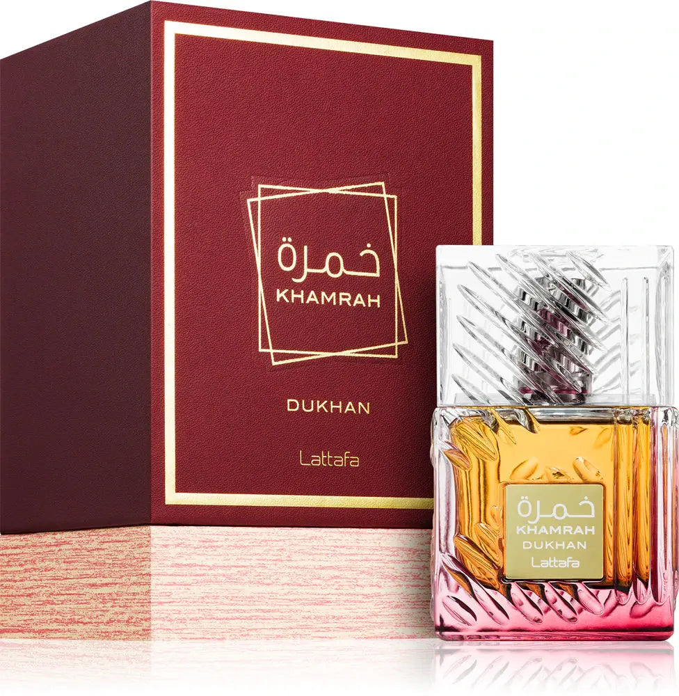 Khamrah Dukhan Lattafa - Aroma especiado, ahumado y oriental