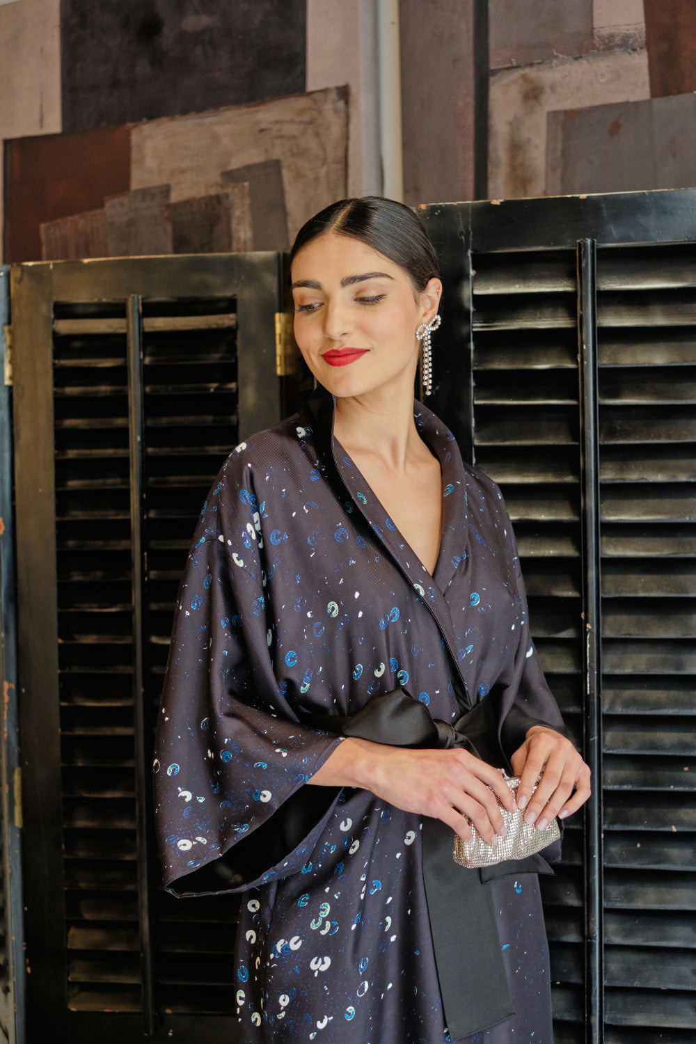 KIMONO LARGO LENTEJUELAS