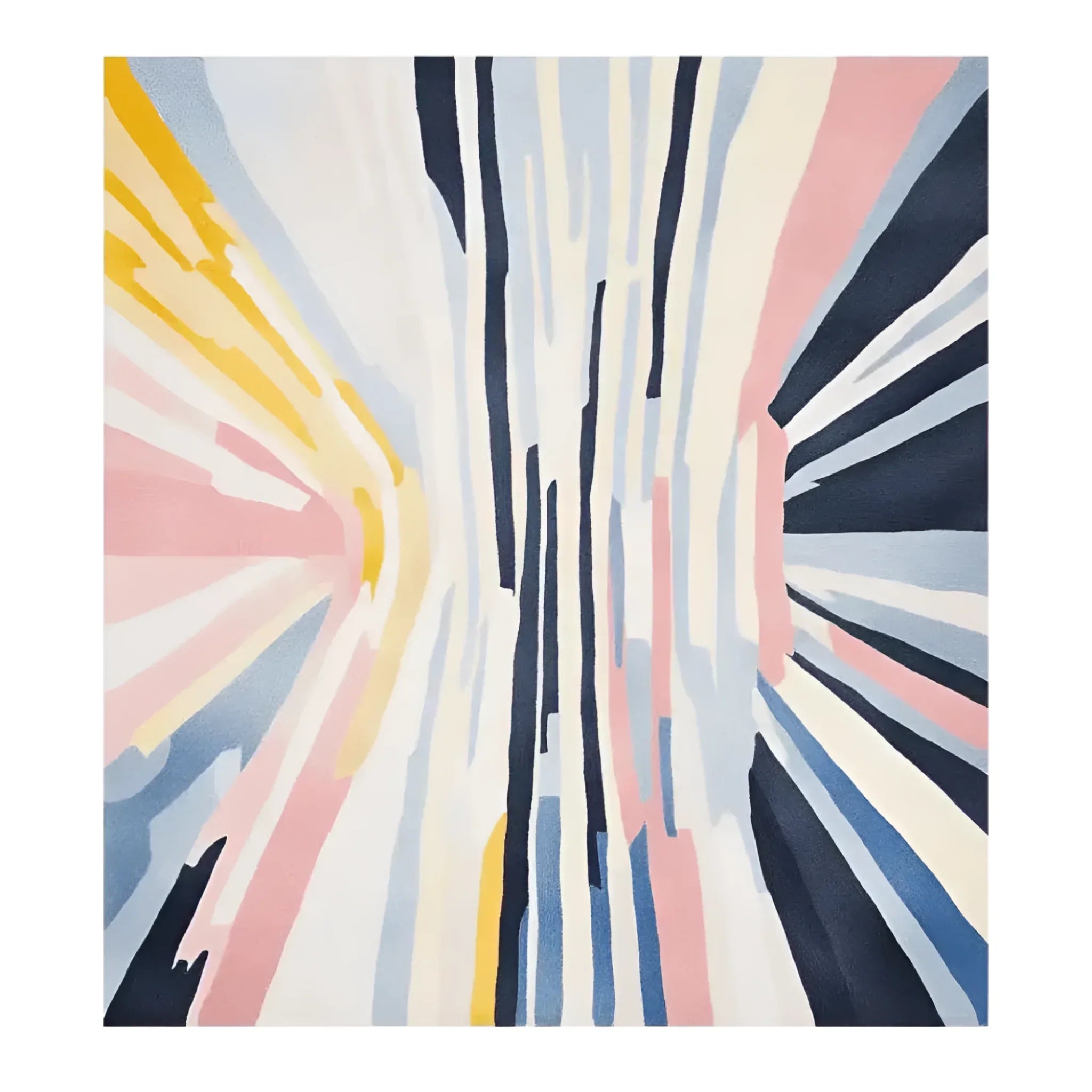 Kinetic Canvas Burst Hand Tufted Rug