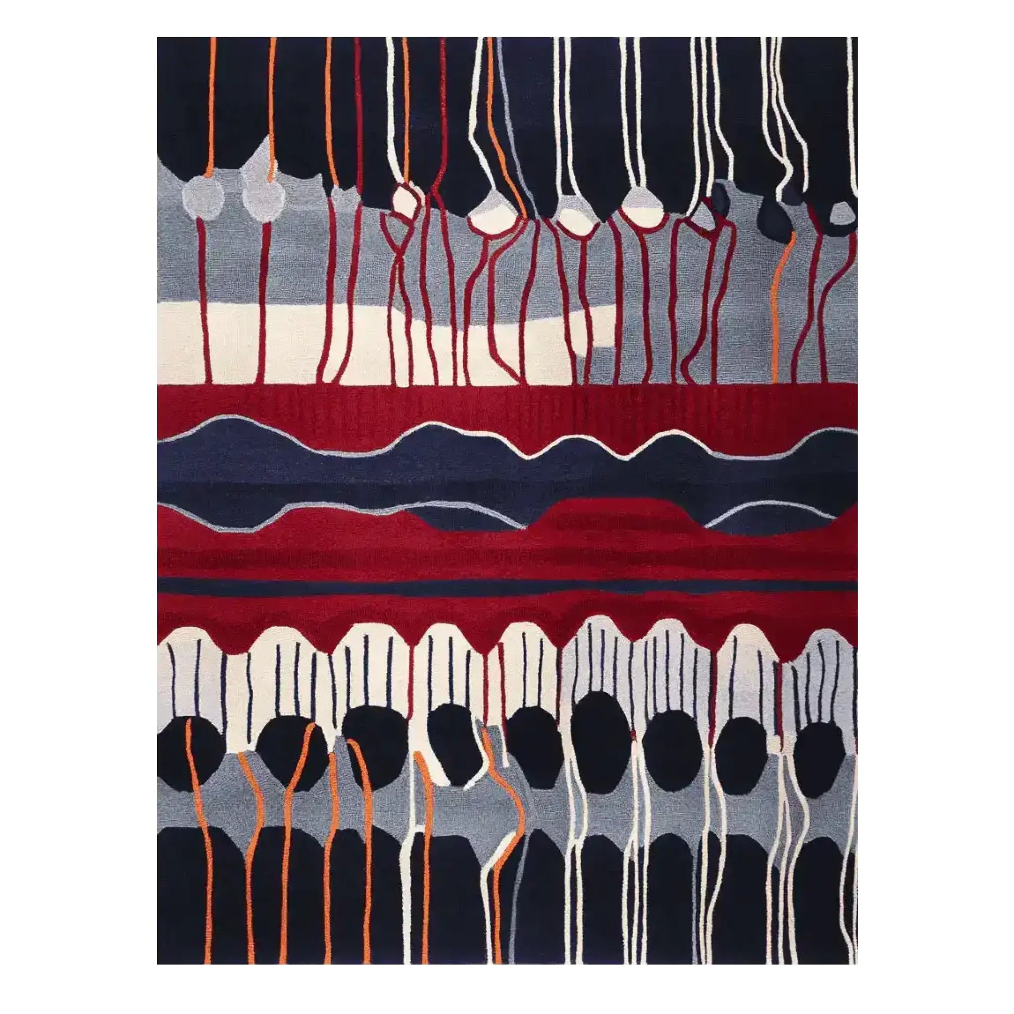 Kinetic Vein Flow Hand Tufted Rug