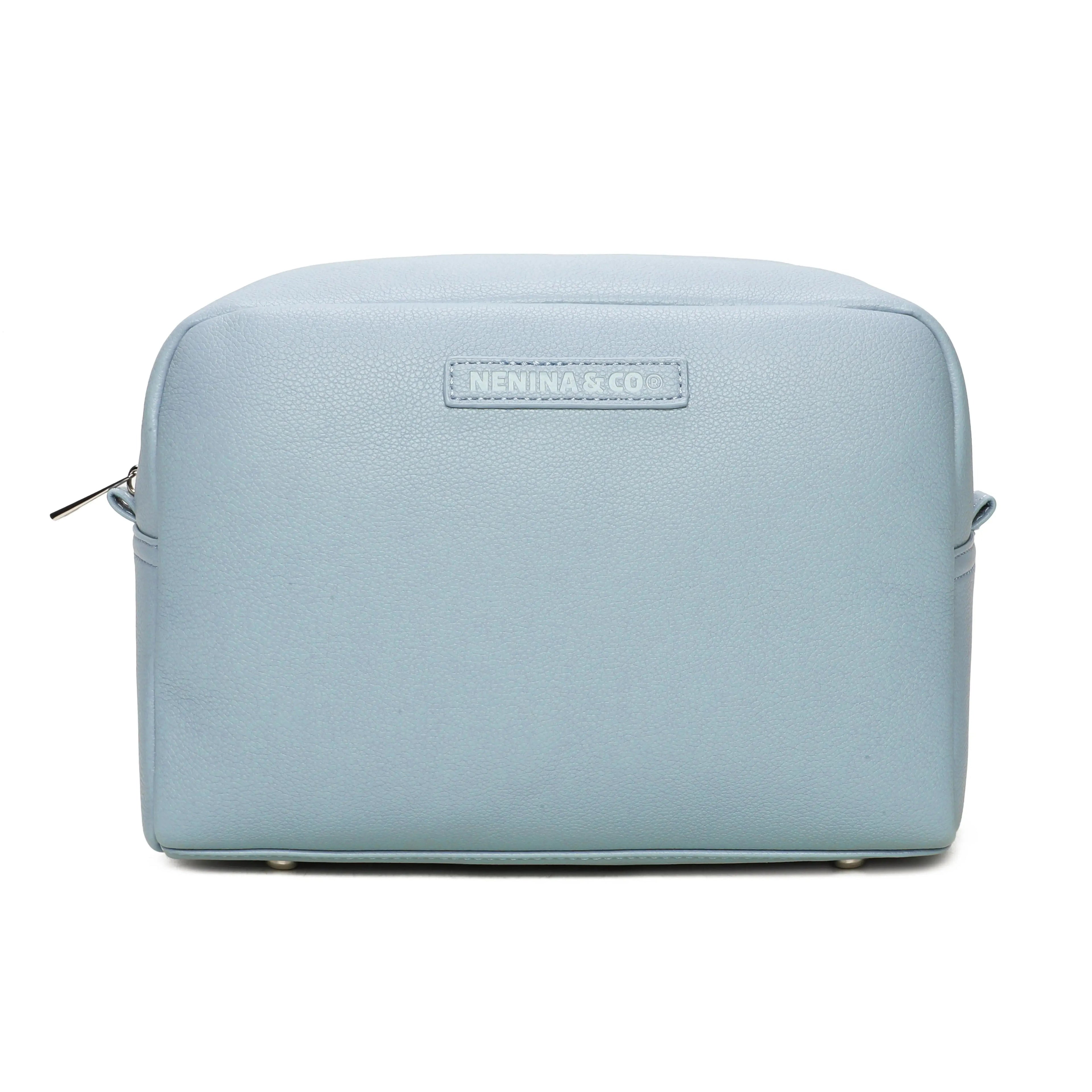Neceser para Bebé de Eco Piel MIREM Dusty Blue | Organizador Elegante Nenina & Co