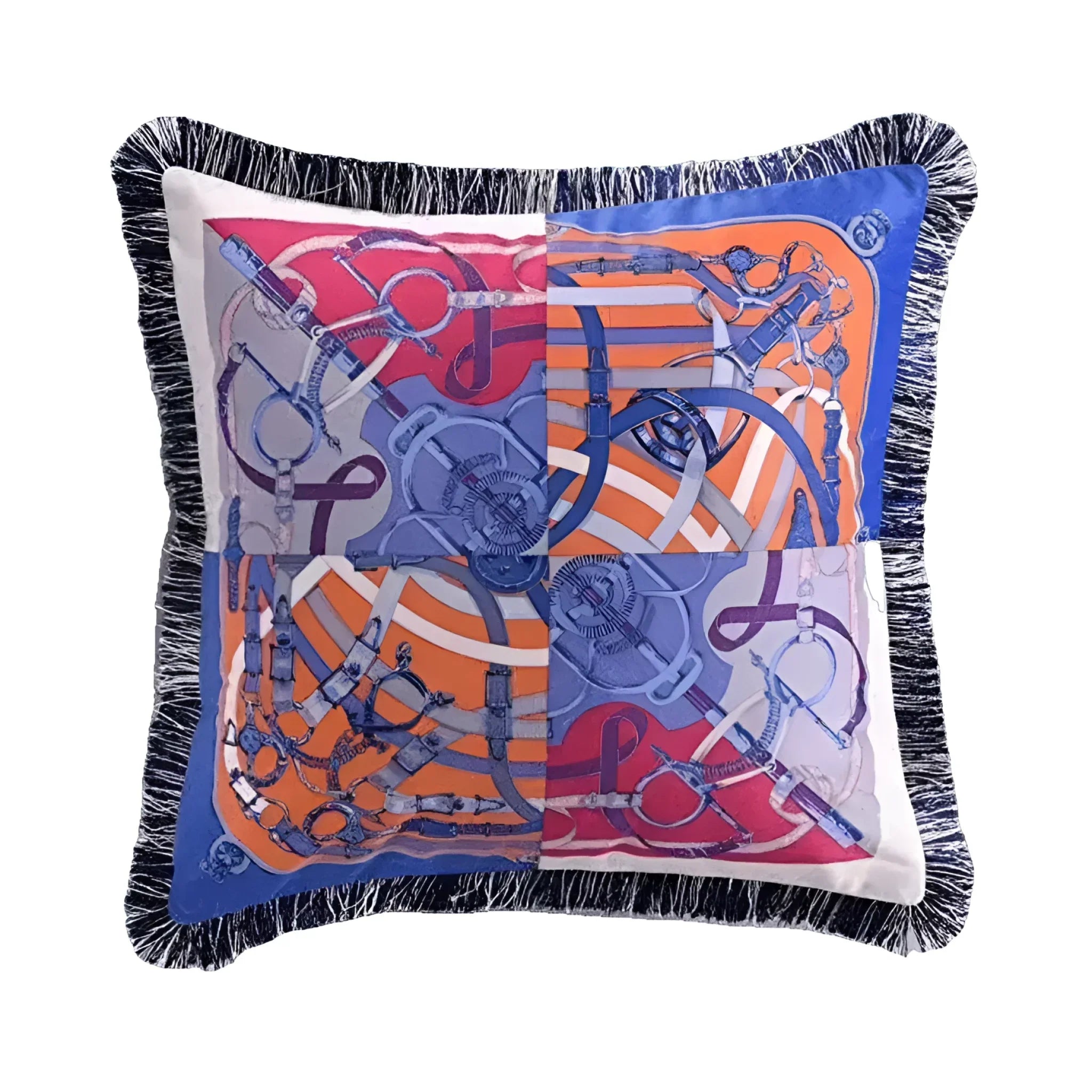 Knighthood Velvet Throw Pillow with Tassels
