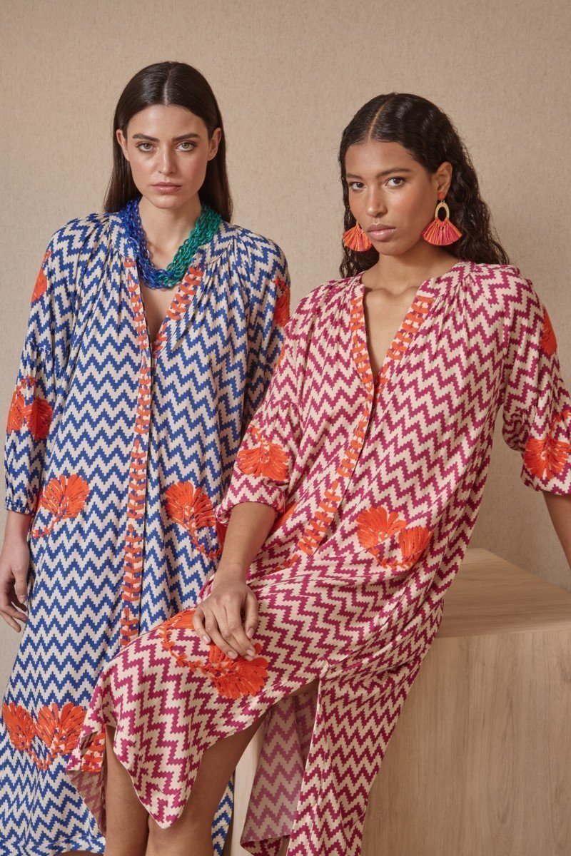 KURTA BORDADA ZIGZAG