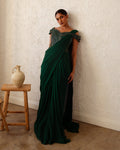 The Orbit Bloom Sari Gown By KYNAH, Luxury Indian Fashion & Bridal Wear
