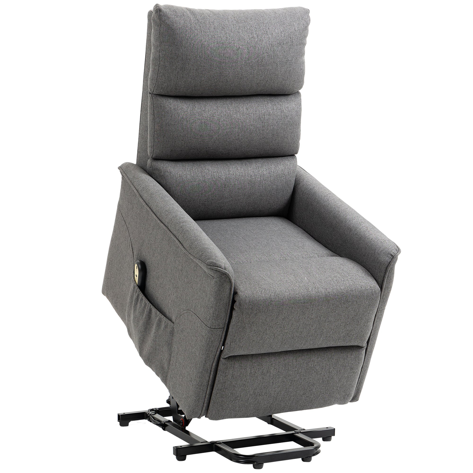 Electric Power Lift Chair for Elderly with Remote Control, Dark Grey