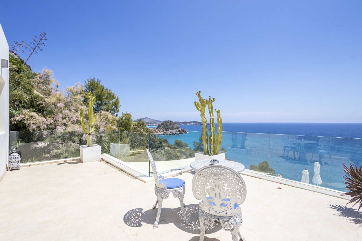 Exclusive Ibiza Villa with Private Beach Access, Beautiful Interiors and Breathtaking Views near Es Cubells