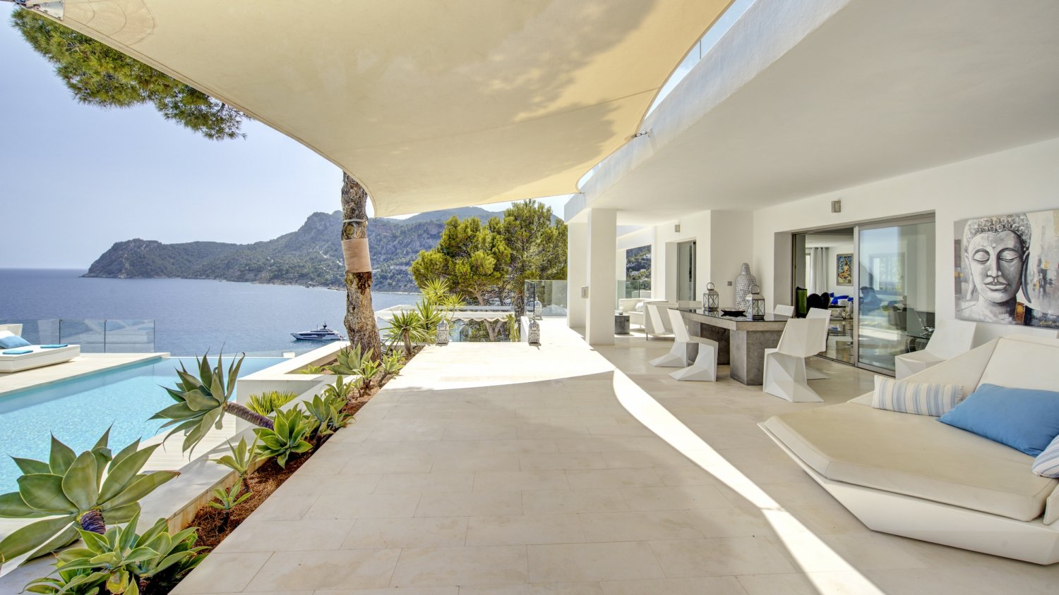 Exclusive Ibiza Villa with Private Beach Access, Beautiful Interiors and Breathtaking Views near Es Cubells