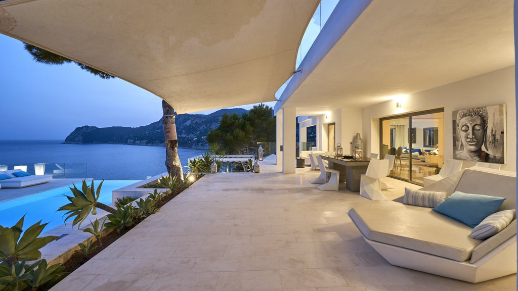 Exclusive Ibiza Villa with Private Beach Access, Beautiful Interiors and Breathtaking Views near Es Cubells