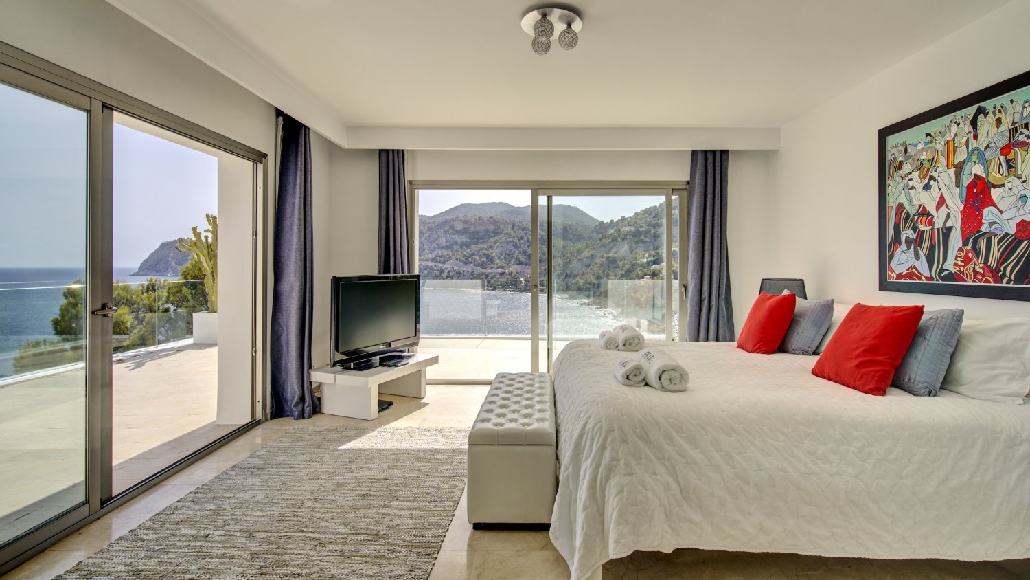 Exclusive Ibiza Villa with Private Beach Access, Beautiful Interiors and Breathtaking Views near Es Cubells