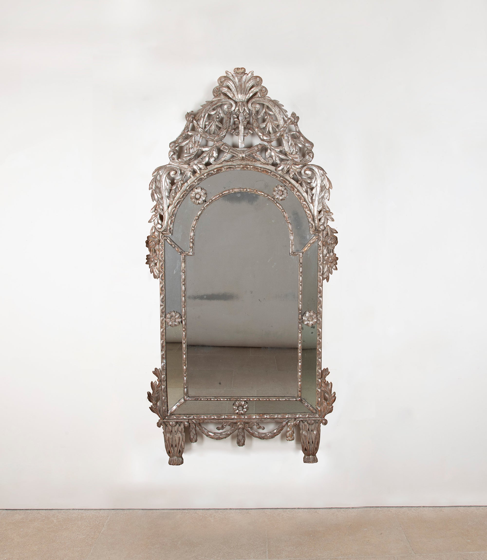 Large 18th Century Italian Silver Gilt Mirror By Sister Parish Design