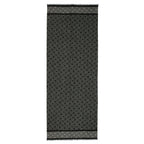 Silk Wool Black and Gray Scarf Rawdah V1