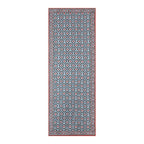Islamic Art Inspired Scarf in Blue, Red, and Black