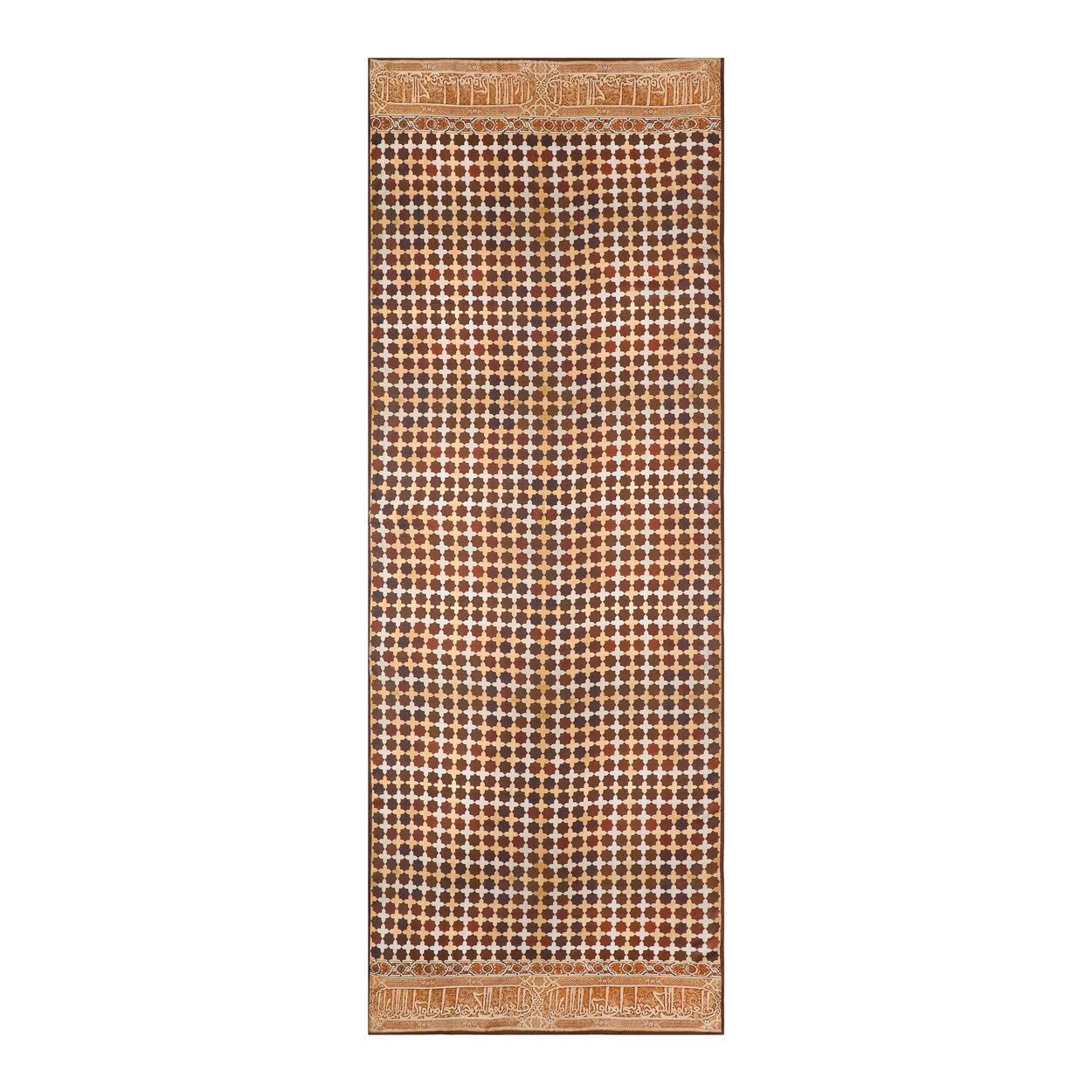 Brown Islamic Art-Inspired Modal Scarf Andalus