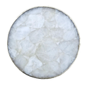 Large Clear Crystal Agate Round Cheese Platter Tray