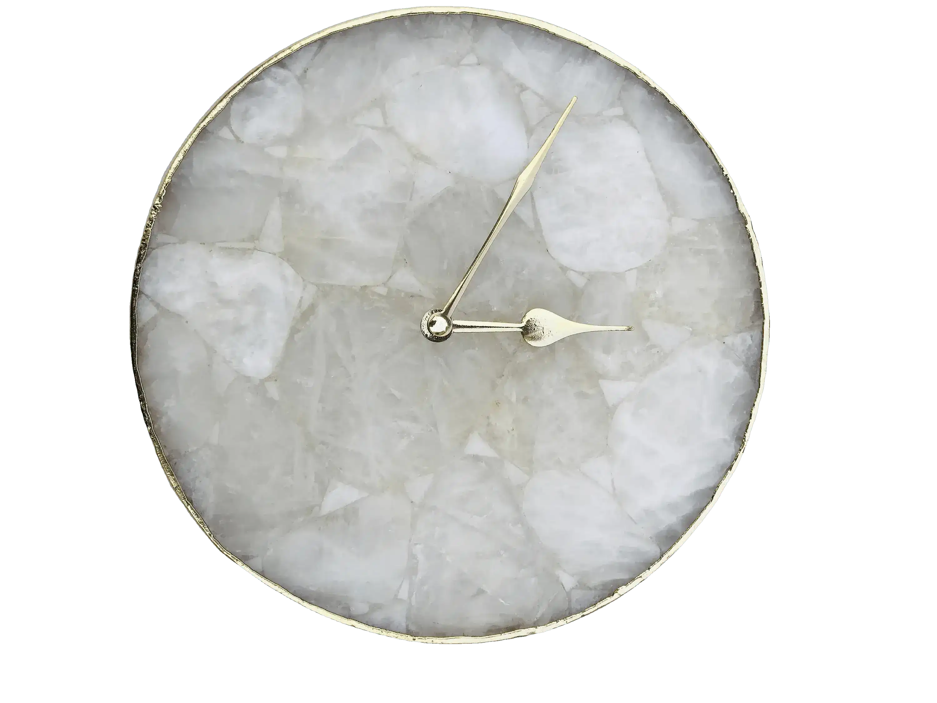 Large Clear Crystal Agate Round Wall Clock
