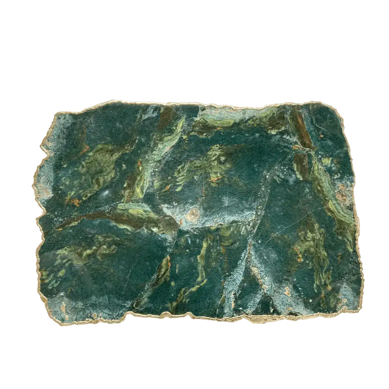 Large Green Agate Cheese Platter Tray