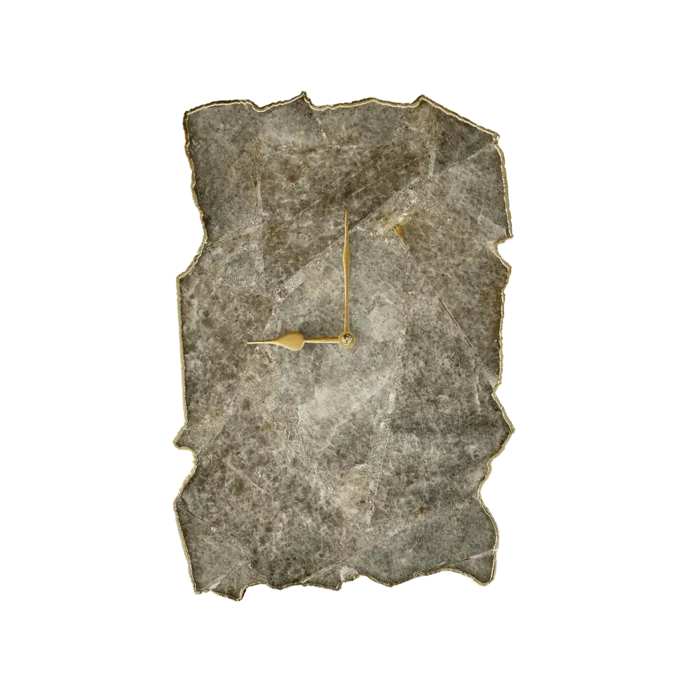 Large Grey Agate Rectangular Wall Clock