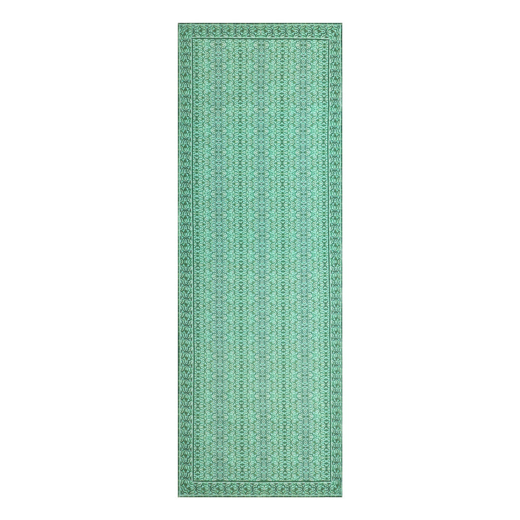 Green Silk Scarf Islamic Tiles