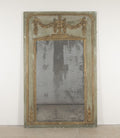Large Louis XVI Painted and Gilt Trumeau Mirror By Sister Parish Design