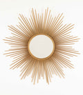 Large Mid-Century French Chaty Vallauris Starburst Mirror By Sister Parish Design