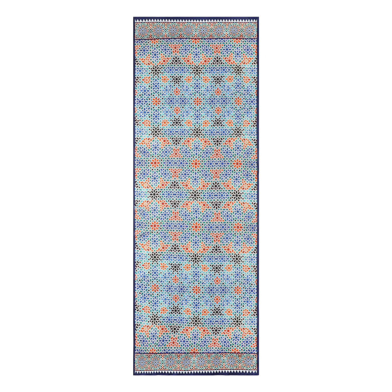 Multicolor Modal Scarf Inspired by Moorish Tiles Madiya