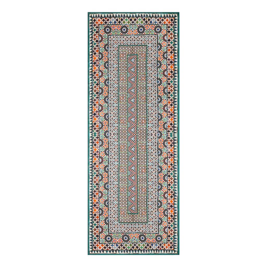 Multicolor Scarf with Islamic Art Mosaic Tile Patterns Mehdya