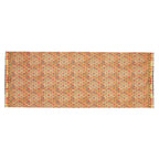 Wool & Silk Islamic Art Inspired Orange Scarf