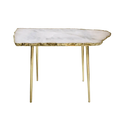 Large Rose Quartz Agate Organic Edge Accent Table