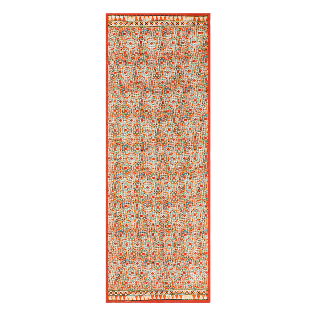 Orange Islamic Art-Inspired Scarf Zellige