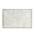 Large White Crystal Agate Cheese Platter Tray