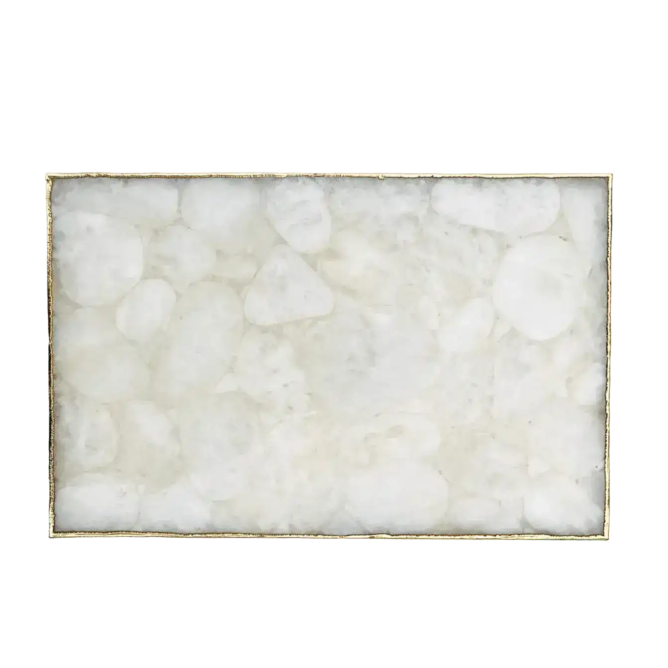 Large White Crystal Agate Cheese Platter Tray