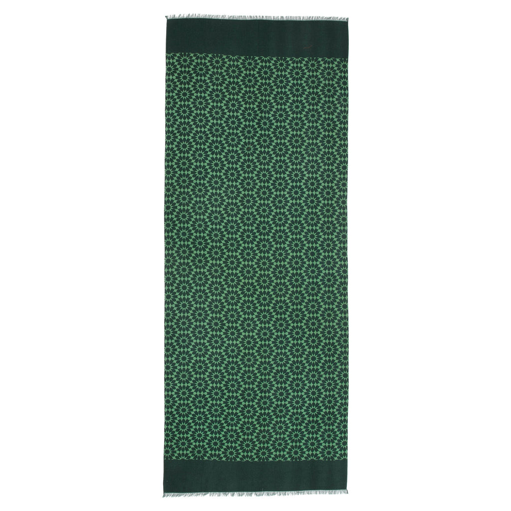 Silk and Wool Green Scarf Dinah V1