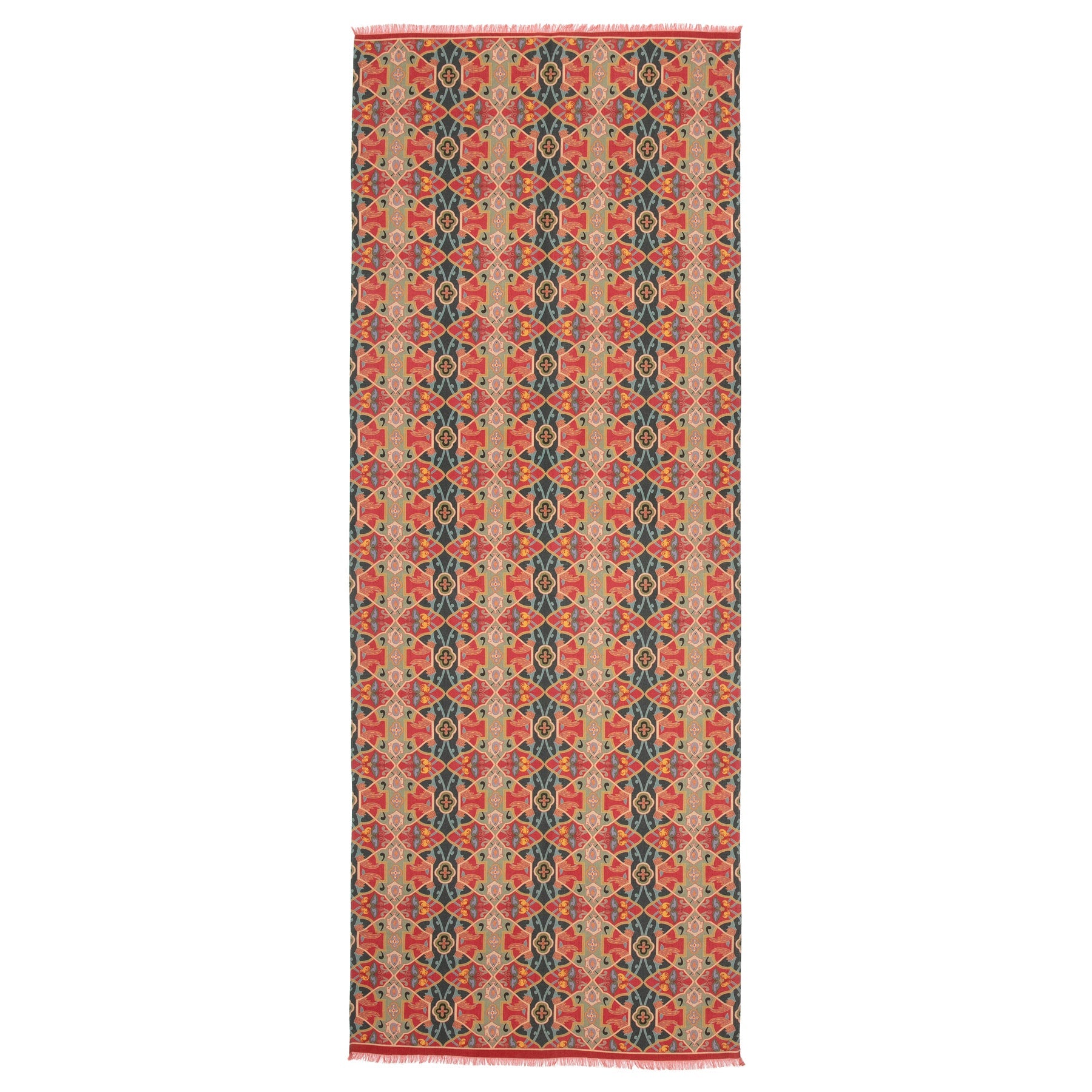 Silk and Wool Red Scarf Rania