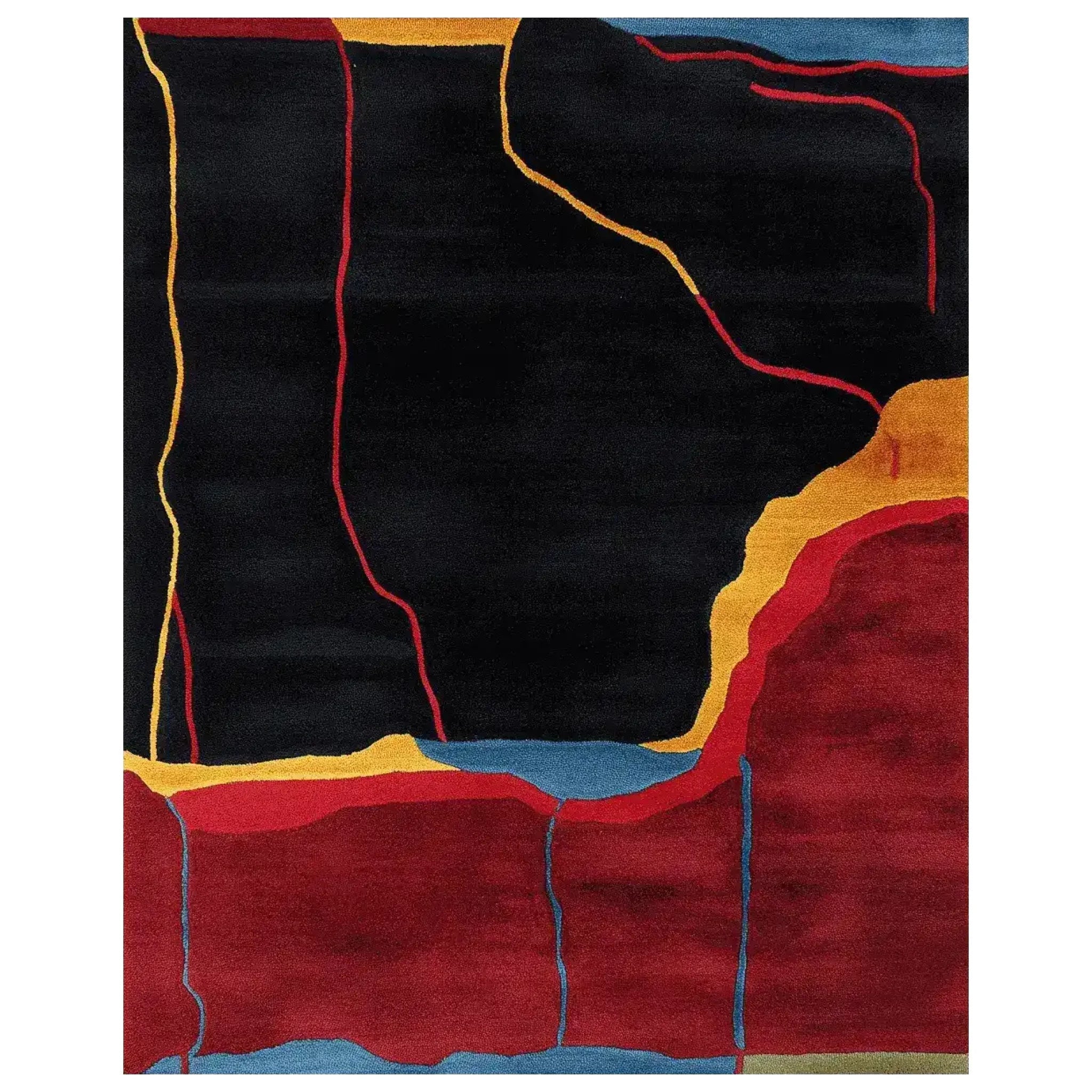 Lava Vein Map Hand Tufted Rug
