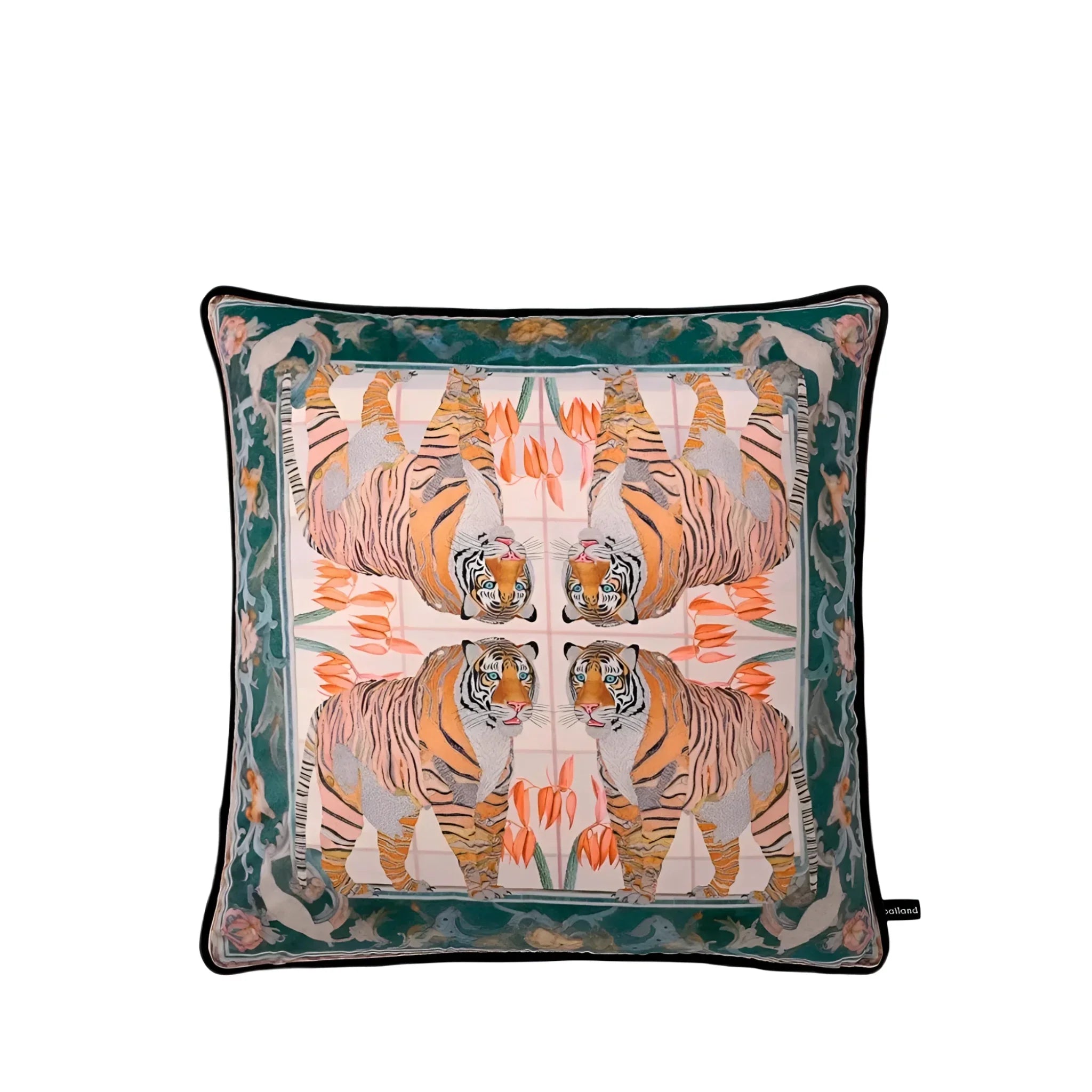 Lavish Symmetry Tiger Cushion Cover