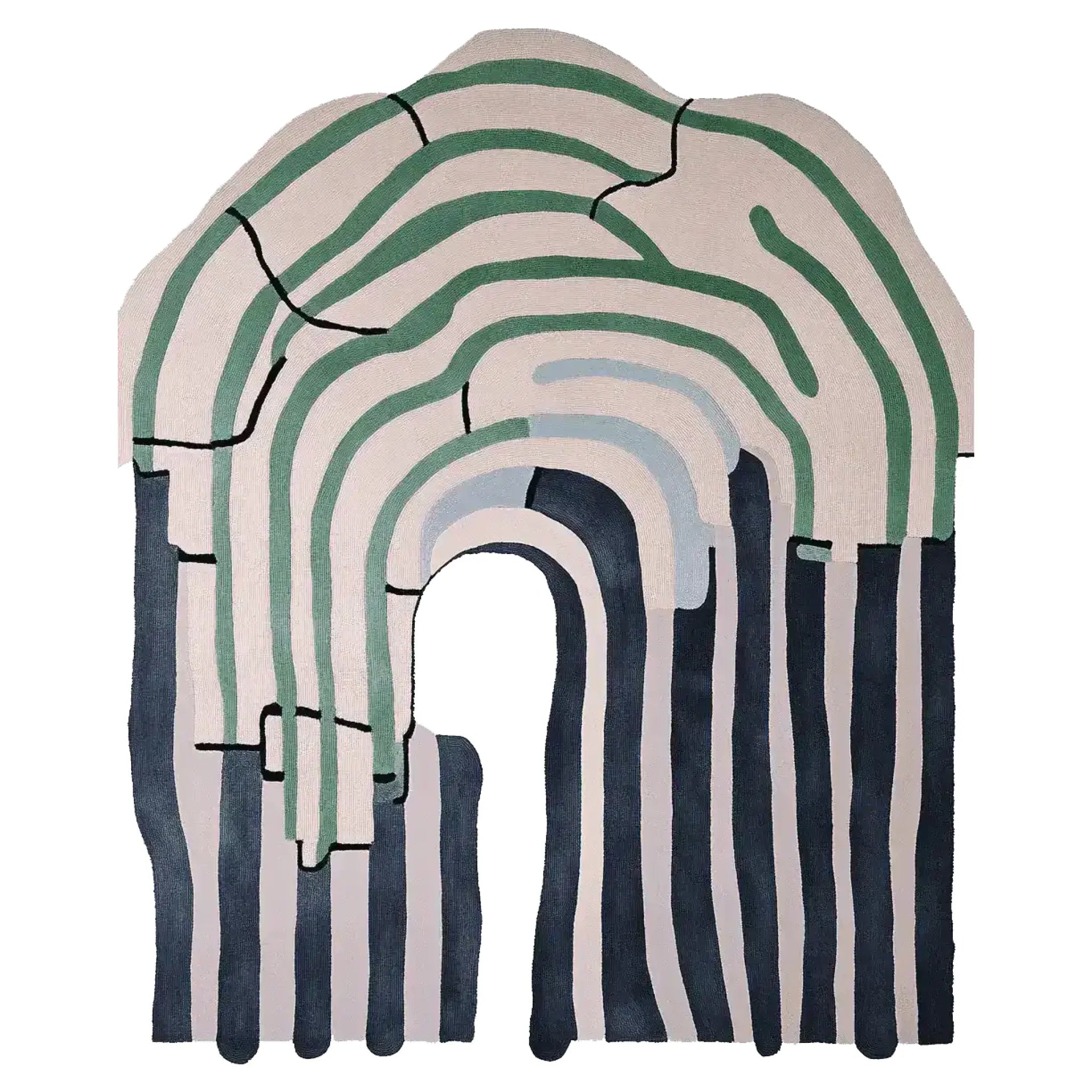 Layered Earth Flow Hand Tufted Rug