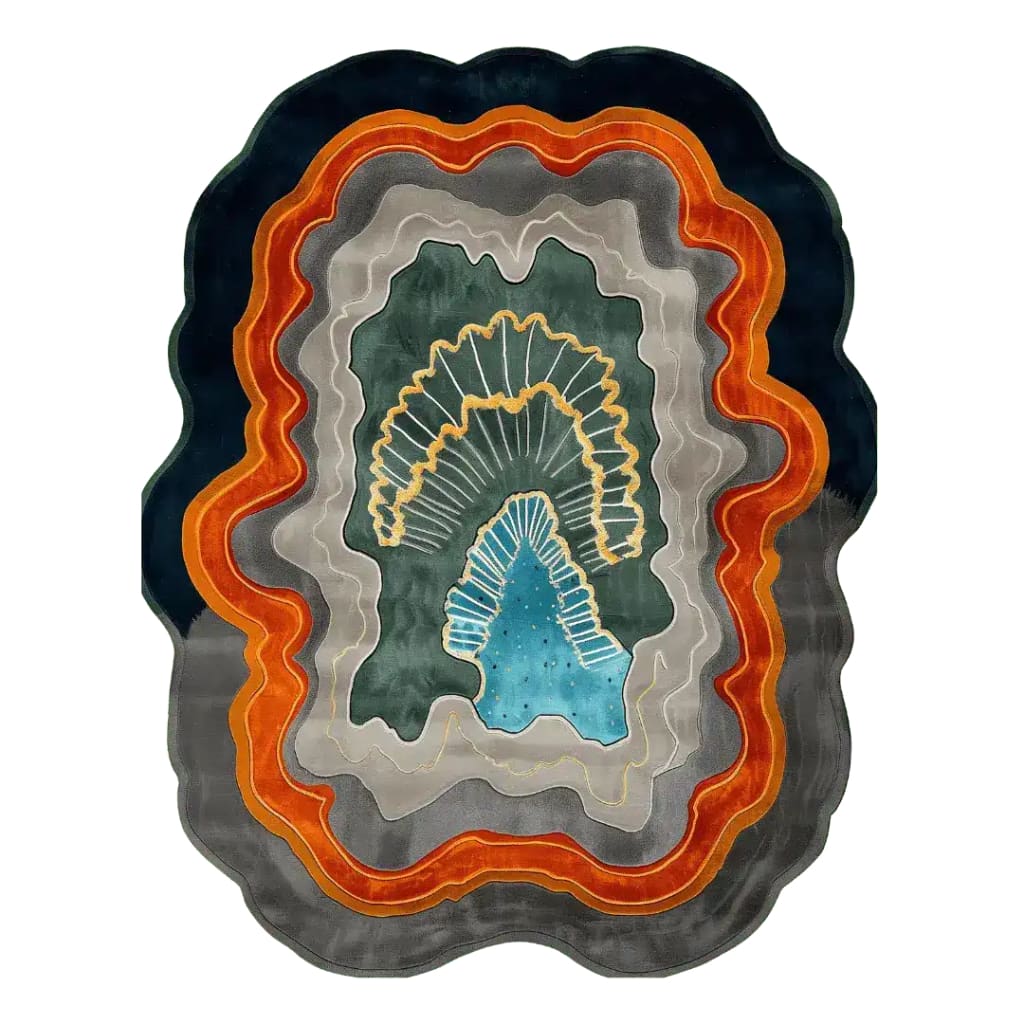 Layers of Time Hand Tufted Viscose Rug