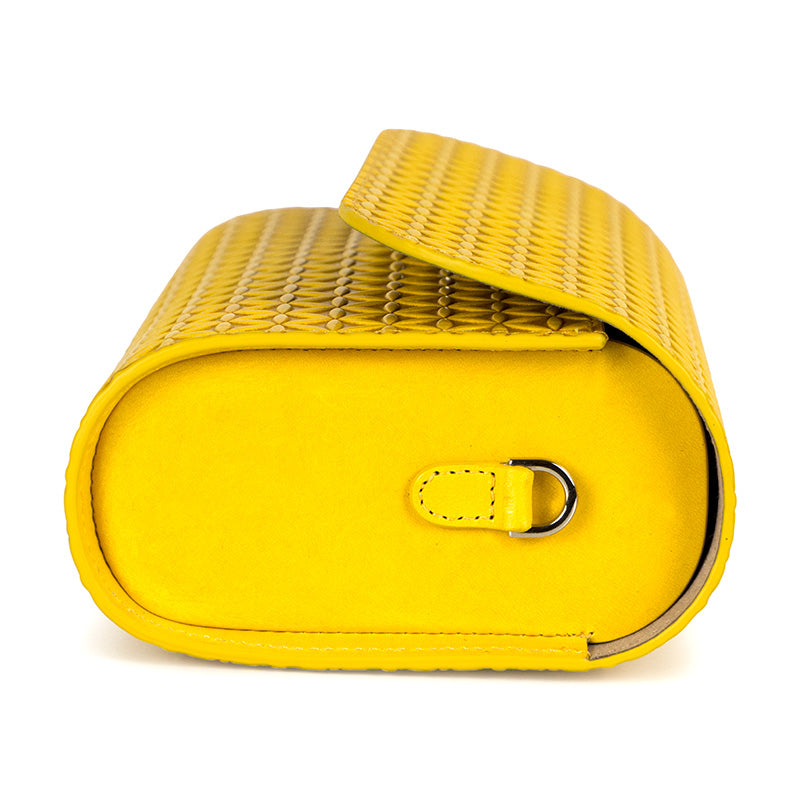 Small Leather Clutch Bag Yellow Bayarcal