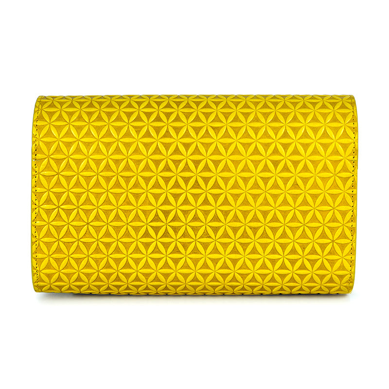 Small Leather Clutch Bag Yellow Bayarcal