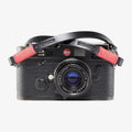 Tokyo #101 - Black & Red leather camera strap