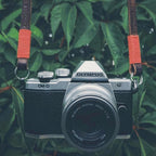 Tokyo #102 - Brown & Red leather camera strap