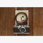 Tokyo #103 - Tanned & Red leather camera strap