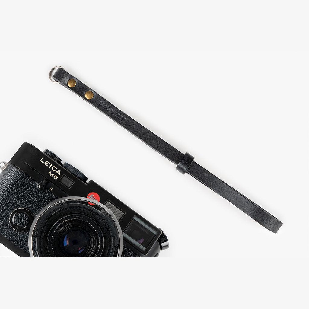 Berlin #201 - Black Leather camera strap