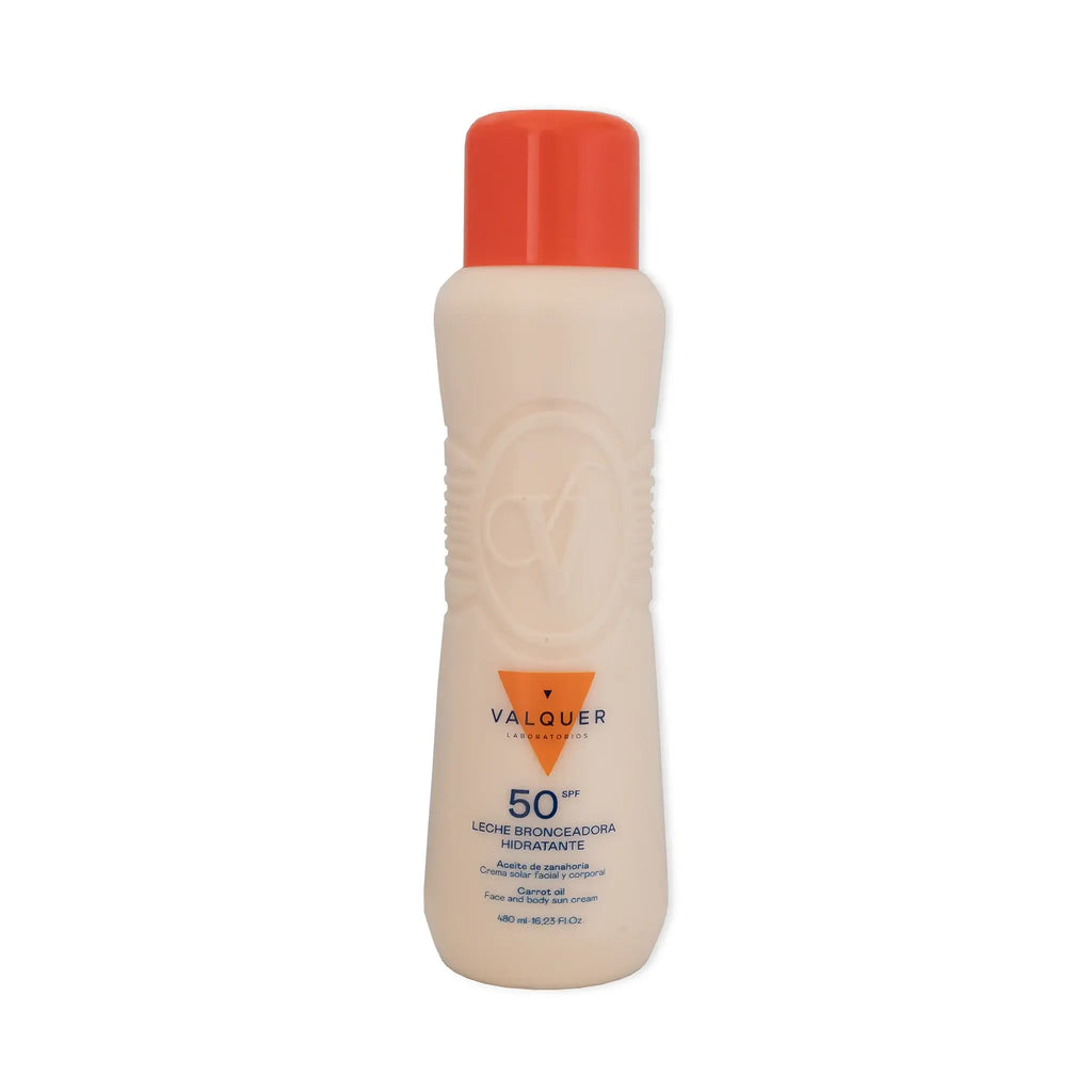 Leche Hidratante Bronceadora de Zanahorias Facial y Corporal SPF 50 – 480 ml