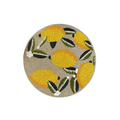 Lemon and Leaf Round Beaded Table Placemat