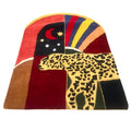 Leopard Crossing the Sun Hand-Tufted Area Rug - Red