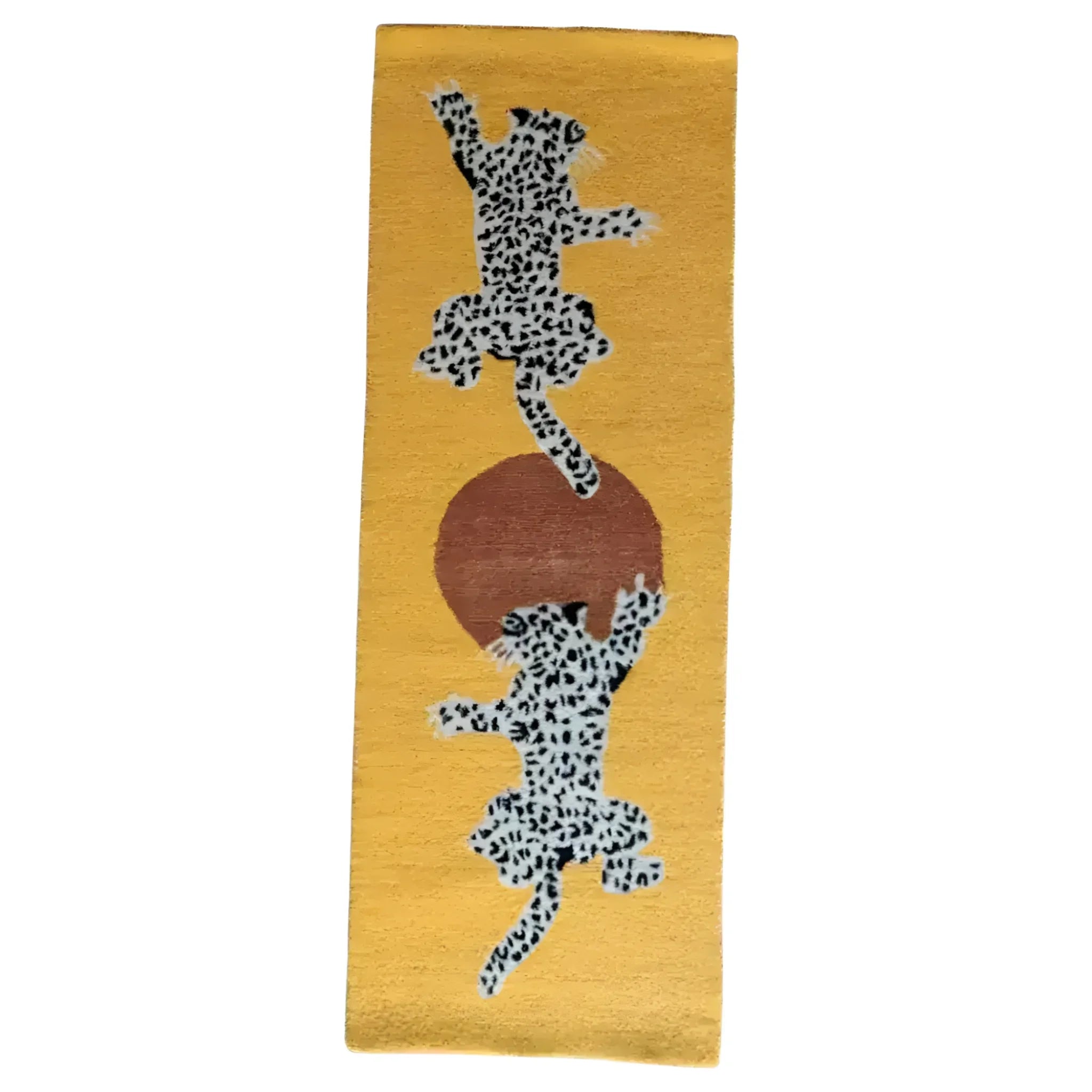 Leopards on Silk Road Tufted Wool Rug Runner