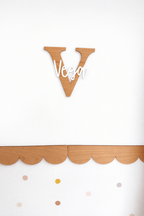 Letra Inicial Personalizada con Nombre – Madera y Metacrilato 🤍